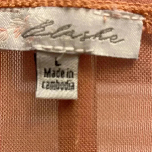 Blashe sheer crinkle cropped top size L. NWOT - Picture 2 of 8